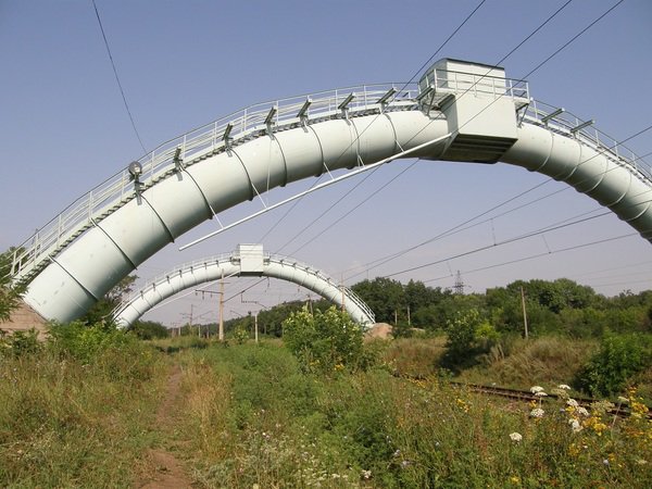 Арочний перехід трубопроводів каналу через залізничне полотно