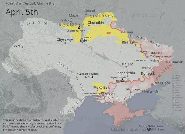 Жовтим кольором відзначено території, відвойовані Україною.